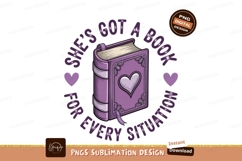 Purple book heart design love reading Product Image 1