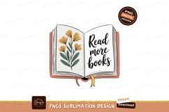 Open book floral text reading Product Image 1