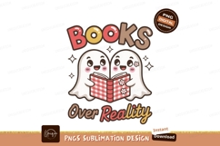 Cute ghosts reading book kawaii Product Image 1