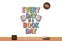 Everyday book day illustration reading text Product Image 1