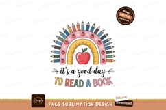 Rainbow pencils apples ruler reading image Product Image 1