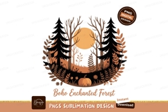 Autumn forest moon pumpkin foliage image Product Image 1