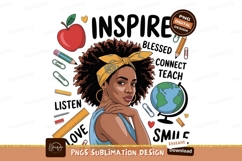 Woman with afro and yellow bandana apple pencil Product Image 1