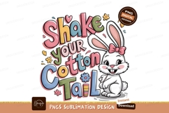 Floral Easter Bunny Silhouette Sublimation Png Product Image 1