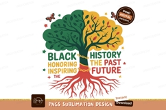 Black history tree roots branches leaves green Product Image 1