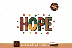 Hope word colorful patterns text letters Product Image 1