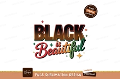 Black is Beautiful text typography Product Image 1