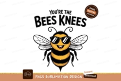 Cool bee wearing sunglasses yellow black Product Image 1