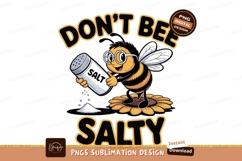 Happy bee holding salt shaker sunflower yellow Product Image 1