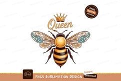 Royal bee queen with ornate wings crown insect Product Image 1