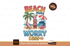 Beach tiki drink palm tree wave umbrella image Product Image 1