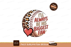 Baseball heart fan sublimation leopard Product Image 1