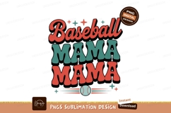 Retro Baseball Mama Graphic text Product Image 1