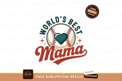 World Best Mama Baseball Heart image Product Image 1