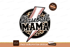 Baseball Mama Leopard Lightning sport Product Image 1