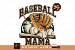 Baseball mama glove balls bat drink image Product Image 1