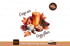 Autumn candles pinecone leaves acorn Product Image 1