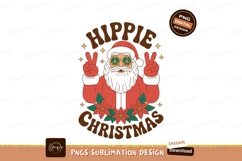 Hippie Santa peace Christmas retro Product Image 1
