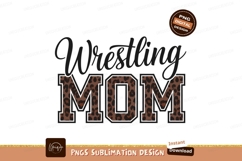 Wrestling Mom Sublimation Design Cheetah Print Product Image 1