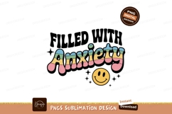 Retro Anxiety Smiley Face pastel typography Product Image 1