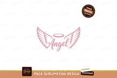 Pink Angel Wings Halo Script image Product Image 1