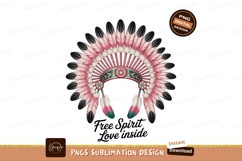 Pink Feather Headdress Tribal Design feathers black Product Image 1