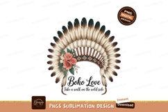 Feathered headdress floral adornment boho Product Image 1