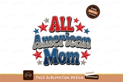 All American Mom patriotic stars blue white Product Image 1