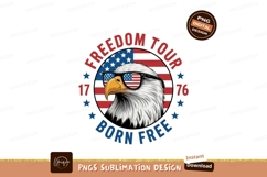 Bald eagle wearing sunglasses with american flag freedom Product Image 1