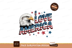 Bald Eagle Love America Patriotic Design image Product Image 1