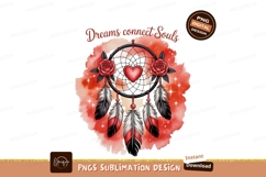 Dreamcatcher roses heart feathers image Product Image 1