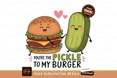 Cute Burger And Pickle Love Graphic Product Image 1