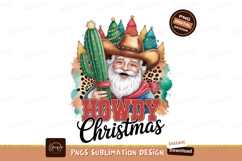 Cowboy Santa cactus festive trees christmas Product Image 1