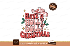Festive cowboy hat holly dolly christmas image Product Image 1