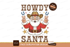 Santa cowboy peace sign flowers Product Image 1