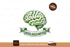 Green brain ribbon awareness health Product Image 1