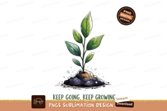 Green sprout emerging from dark soil plant leaves Product Image 1