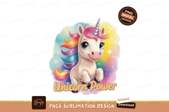 Cute unicorn with rainbow mane and horn image Product Image 1