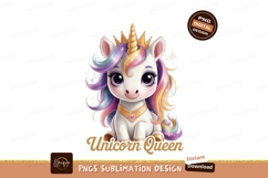 Adorable unicorn queen with rainbow mane crown Product Image 1