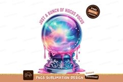 Crystal ball with galaxy nebula and pink drips image Product Image 1