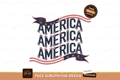America Patriotic Banner Sublimation Png Graphic Product Image 1