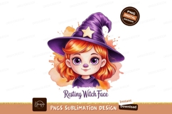 Cute witch girl purple hat image Product Image 1