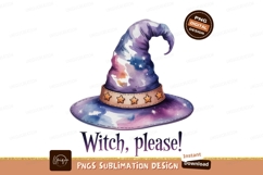 Cosmic witch hat with stars purple Product Image 1