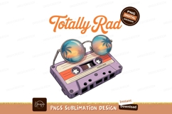 Retro cassette with tropical sunset sunglasses audio Product Image 1