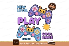 Purple blue controllers play game cool super Product Image 1