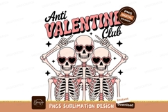 Skeletons hearts anti valentine club pink black Product Image 1