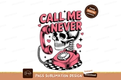 Pink telephone skull hearts black Product Image 1