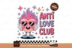 Heart character with flames and heart sunglasses stars Product Image 1