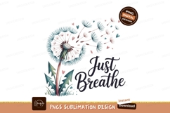 Dandelion seeds floating with hearts blue Product Image 1
