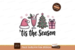 Pink Christmas Holiday Icons milkshake tree Product Image 1